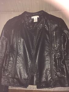 Black pleather jacket Size 