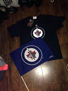Brand new jets shirt and flag