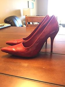 Bright red heels