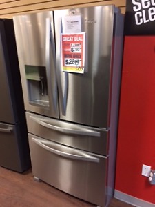 CLEARANCE Whirlpool 4-door fridge at Sears in Brandon only!