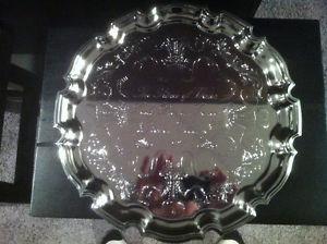 Charles & Di collectible silver tray
