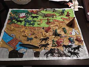 Cowboys and Indians toy play set