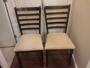 Just $25 for two chairs. Approximate dimensions: 37" H x 17"