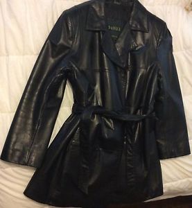 Ladies high quality leather coat
