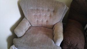 Love seat and chair