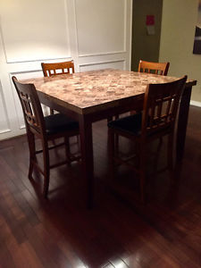 Marble Dining Table & Chairs