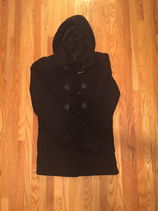 Medium Black Pea Coat Style Jacket