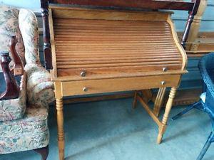 Oak Roll-Top Desk