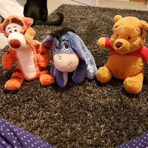 Pooh, Eeyore, and Tigger