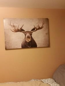 Rustic Moose on canvas