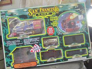 SAN FRANCISCO LINE BATTERY OP TRAIN SET $10 MINT IN BOX