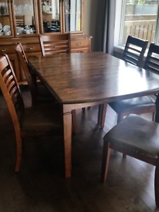 Solid Wood Table with 6 chairs