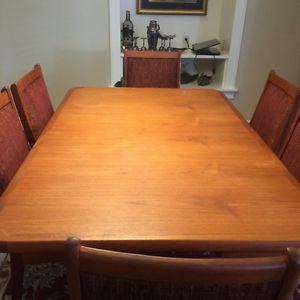Teak Table and 6 Chairs