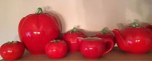 Vintage Unique Pantry Parade Tomato hostess set