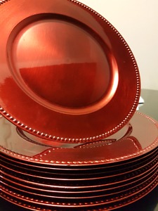 10 large deco Dinner plates