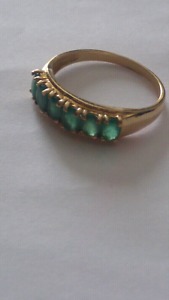 10k Emerald Ring Size 6-7