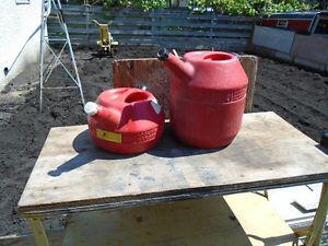 2 different gas cans