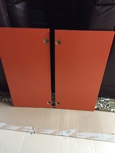 2 ikea applad deep orange cabinet doors