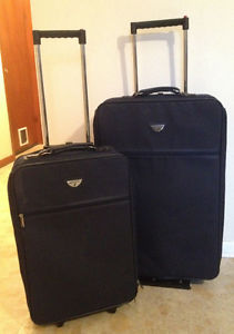 2 piece Suitcase set - wheels, extendable handle - 27x17x9