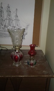 2 vintage oil lamps