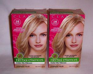 2 x Clairol Herbal Essences Hair Dye #16 Knockout Light