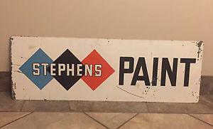 3 ft x 1 ft Stephens paint metal sign