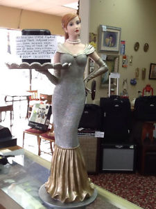 40 inch tall lady figure with tray