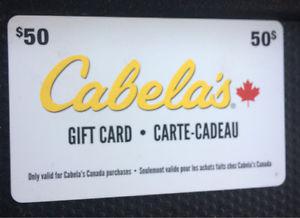 $50 Cabelas Gift Card
