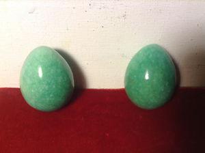 A Pair of Green Stone Eggs