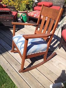 Antique solid oak chairs.