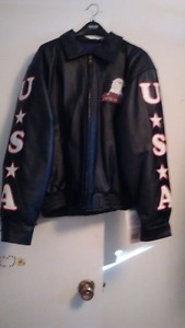 BRAND NEW LEATHER JACKET "PRICE" $80 or trade
