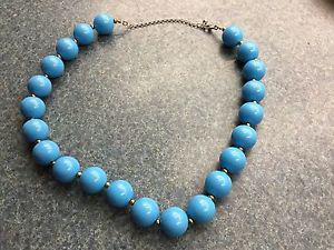 Beautiful big blue bead choker style necklace