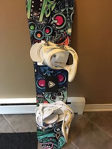 Burton snowboard and Burton bindings