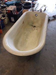 Cast iron Victorian bathtub.