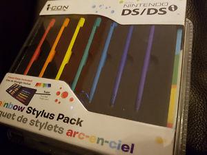 DS Game carry case w/Rainbow Stylus pack