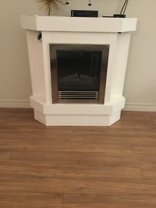 Electric fireplace - White