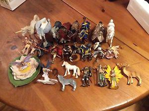 Full collection of schleich collectibles.
