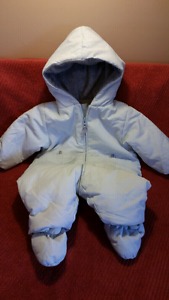 JACADI Baby Boy Pram 1pc Snowsuit Size 6mts