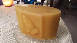 Large christian beeswax candle