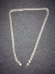 Mens 20 inch Silver Necklace