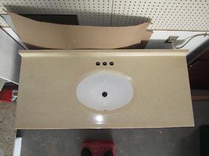 NEW 48" cultured granite bathroom vanity top and sink