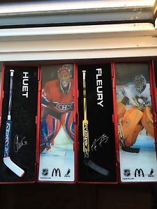 NHL stars signature sticks and pictures