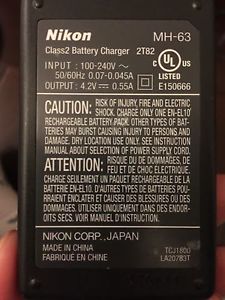 Nikon mh-63 lithium battery charger