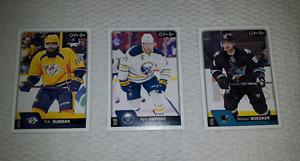 O-Pee-Chee Base card x3 Subban/Okposo/Boedker