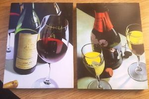 Painted canvas wine pictures