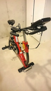 Red exercise bike
