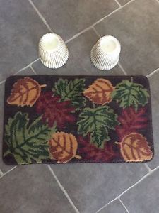 Small indoor mat and candles