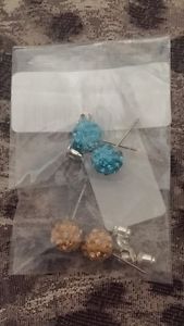 Swarovski crystal ball earrings
