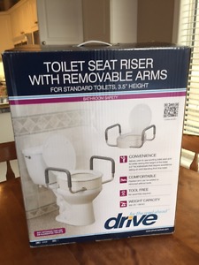Toilet Seat Riser, With Removable Arms