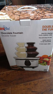 Total Chef Chocolate Fountain Double Tower (New In Box)